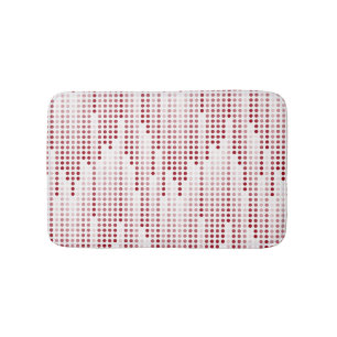 Burgundy Red Pink polka dots matrix Bath Mat