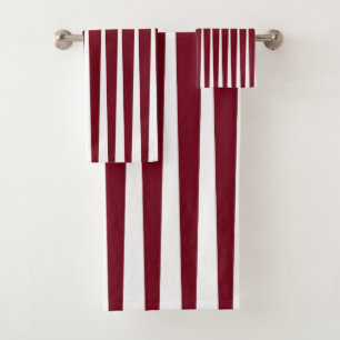 Burgundy Red Pleat Triangle Design Towel