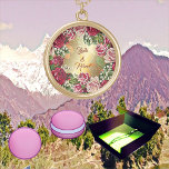Burgundy Red Rustic Roses Floral Country Wedding  Gold Plated Necklace<br><div class="desc">A unique personal touch to any piece of jewellery matching with flower bouquet or centerpiece for wedding. A heartfelt present that can be kept close to your heart. Perfect romantic accessory to match your jewellery set. Match it with your apparel, watch and more!. The illustration features Burgundy Red Rustic Roses...</div>