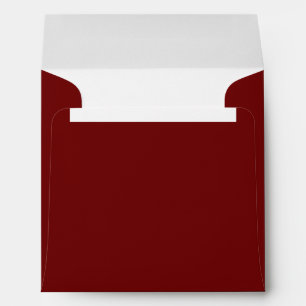 Burgundy red wedding invitation envelope