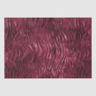 Burgundy Red Zebra Print Tissue Paper