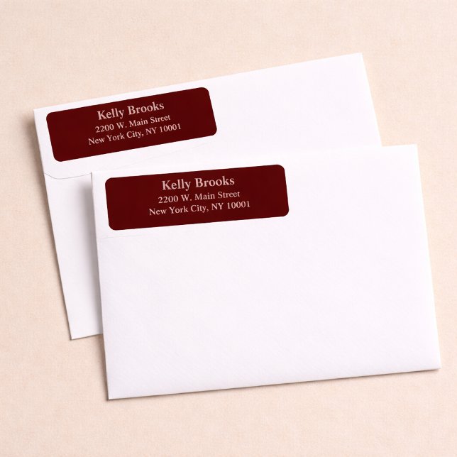Burgundy Return Address Labels (Creator Uploaded)
