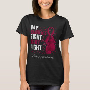 Burgundy Ribbon Father Sickle Cell Anaemia Awarene T-Shirt