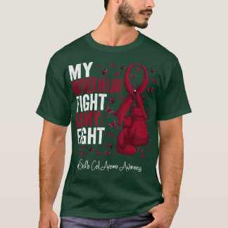 Burgundy Ribbon Mother in law Fighter Sickle Cell T-Shirt