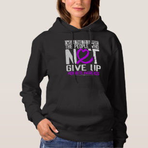 Burgundy Ribbon Not Give Up Survivor Meningitis Aw Hoodie