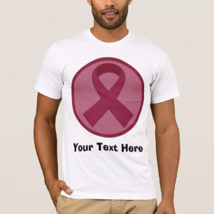 Burgundy Ribbon Personalised T-Shirt