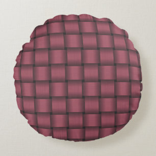 Burgundy Ribbon Round Cushion