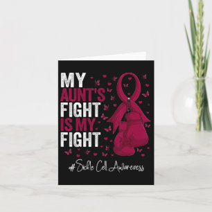 Burgundy Ribbon Survivor Aunt Sickle Cell Awarenes Card