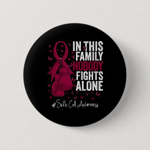 Burgundy Ribbon Survivor Fighter Sickle Cell Aware 6 Cm Round Badge
