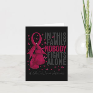 Burgundy Ribbon Survivor Sickle Cell Anaemia Aware Card