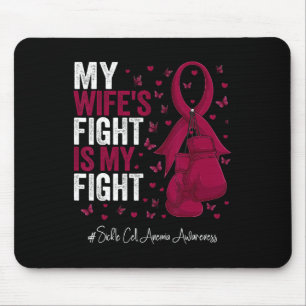 Burgundy Ribbon Wife Sickle Cell Anaemia Awareness Mouse Pad