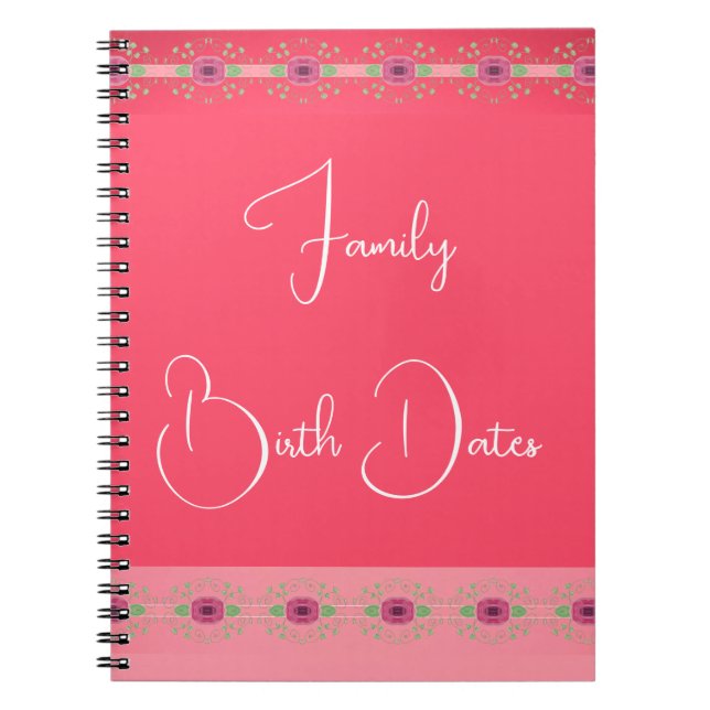 Burgundy Rose Design Notebook (Front)