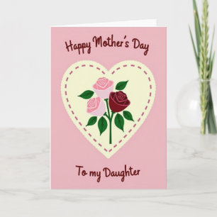 Burgundy Rose Mothers Day Card
