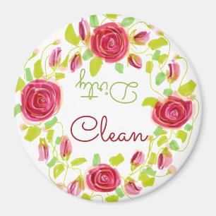 Burgundy Rose Patterned Magnet