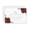 Burgundy Rose Romantic Wedding RSVP