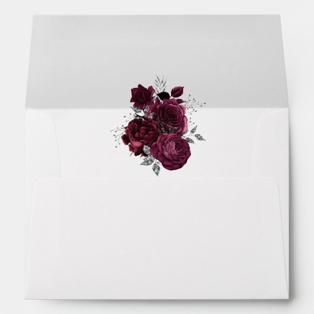 Burgundy Roses Envelope (Back (Bottom))