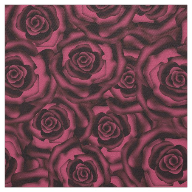 Burgundy roses fabric (Swatch)