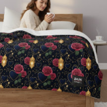 Burgundy Roses & Gold Lanterns