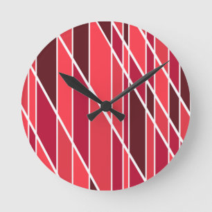 Burgundy Round Clock