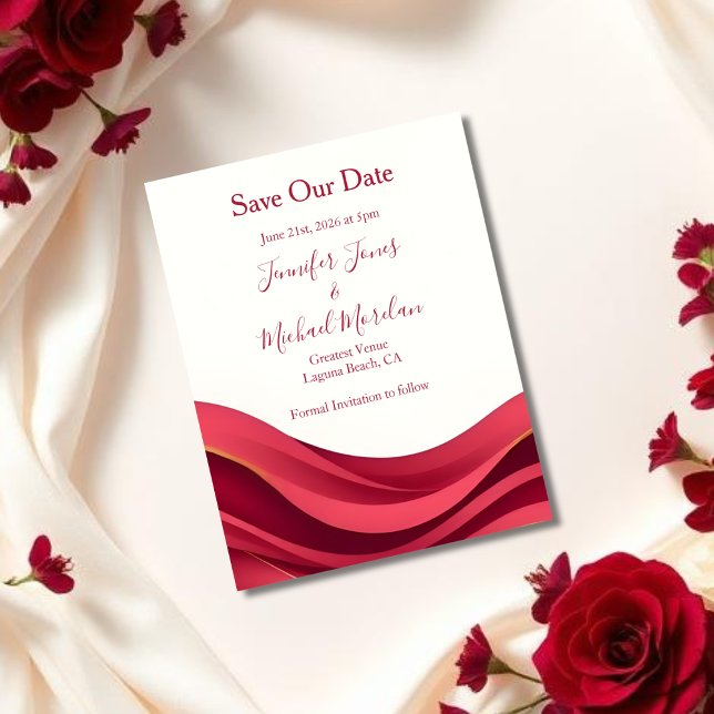 Burgundy  save the date (Burgundy  Save The Date)