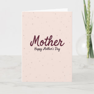 Burgundy Script Mothers Day Card