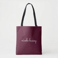 Burgundy Script | Stylish Monogram Modern