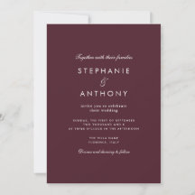 Burgundy Script Tuscan Villa Wedding