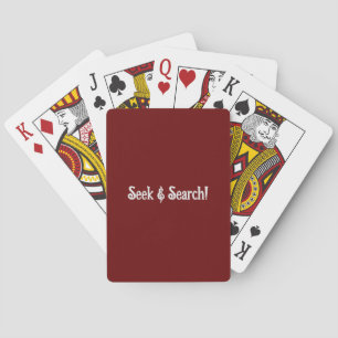 Burgundy Seek & Search Playing Card Deck