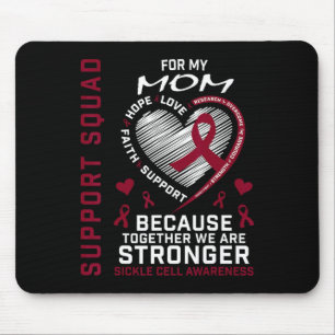 Burgundy Sickle Cell Awareness Items Mum Family Su Mouse Pad