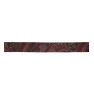 Burgundy Silk-Look Diamond  Satin Ribbon
