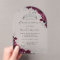 Burgundy Silver Clear Acrylic Floral Quinceanera 