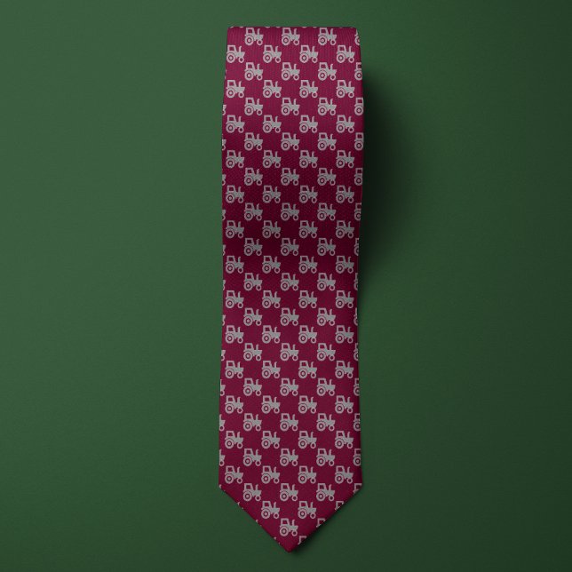 Burgundy & Silver Farmers Tractor Tie (Creator Uploaded)