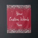 Burgundy Silver White Birthday Party Photo Booth Tapestry<br><div class="desc">personalised backdrop for high school,  graduation college graduate 15th 18th,  glitter anniversary sweet 16 16th,  personalised 30th 21st 25th 35th,  bridal shower hen do night,  1st custom vow renewal him,  son boy husband bachelorette weekend,  quinceanera 40th 50th 60th 70th,  35th 45th 55th wedding reception,  20th red 65th 75th 80th</div>