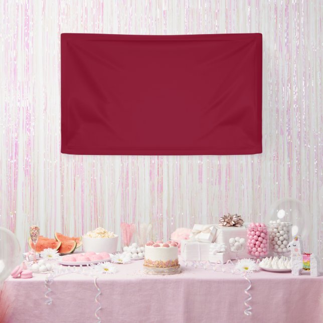 Burgundy Solid Colour Banner (Party)