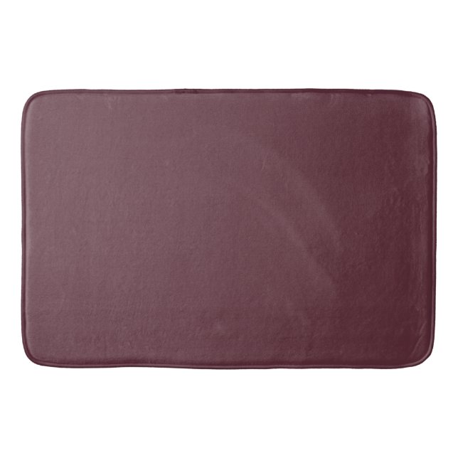 Burgundy Solid Colour Bath Mat (Front)