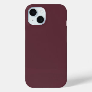 Burgundy Solid Colour iPhone 15 Case