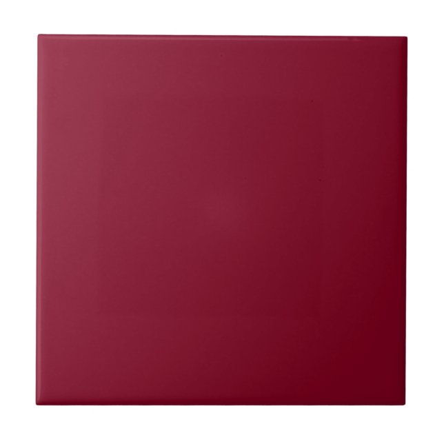 Burgundy Solid Colour Ceramic Tile (Front)