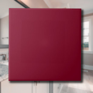 Burgundy Solid Colour Classic Elegant Ceramic Tile