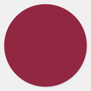 Burgundy (solid colour)  classic round sticker