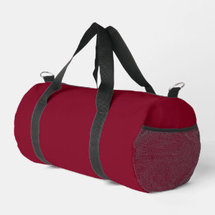 Burgundy Solid Colour Duffle Bag
