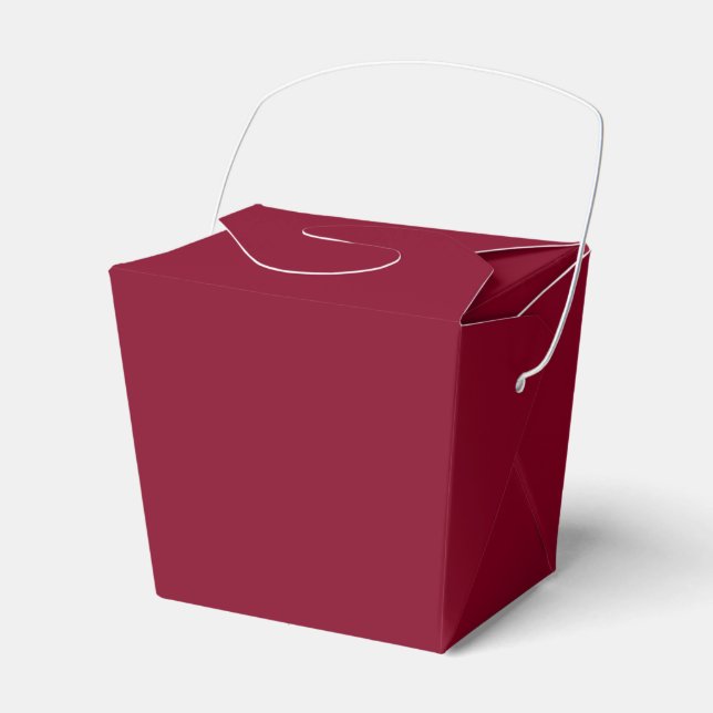 Burgundy Solid Colour Favour Box (Front Side)