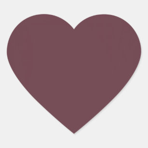 Burgundy Solid Colour Heart Sticker