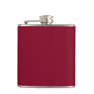 Burgundy (solid colour)  hip flask