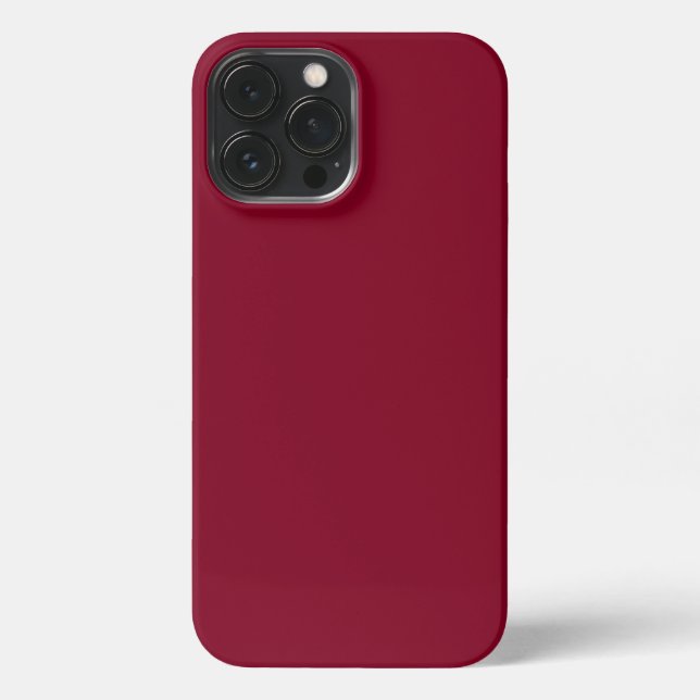 Burgundy Solid Colour iPhone Case (Back)