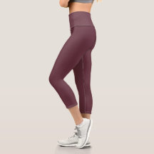 Burgundy Solid Colour Minimalist Activewear Style