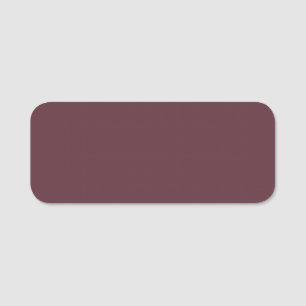 Burgundy Solid Colour Name Tag