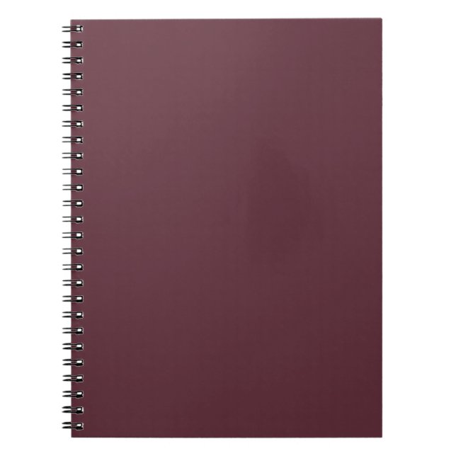 Burgundy Solid Colour Notebook (Front)