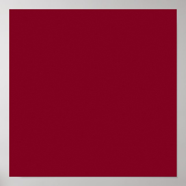 Burgundy Solid Colour Poster (Front)