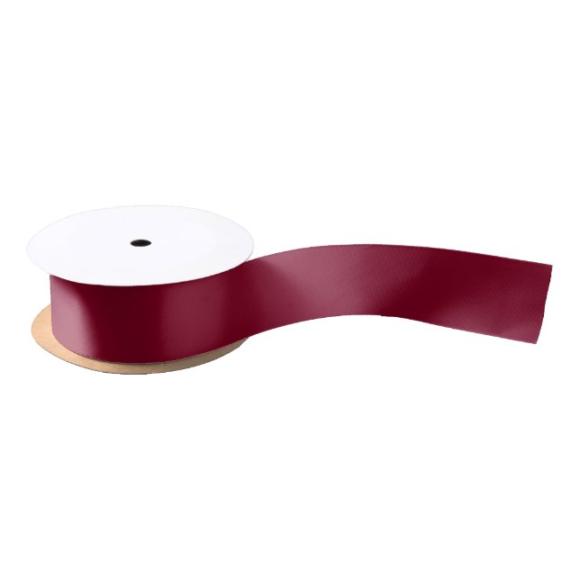 Burgundy (solid colour)  satin ribbon (Spool)