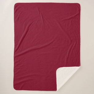 Burgundy Solid Colour Sherpa Blanket